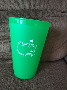 Masters Neon Green Plastic Cup with White Logo